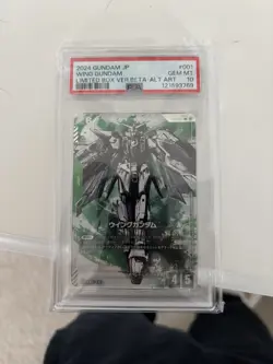 PSA 10 Gundam Card Game limited Box Ver.β ST02-001 LR+ Wing Gundam Foil Japanese - Image 1