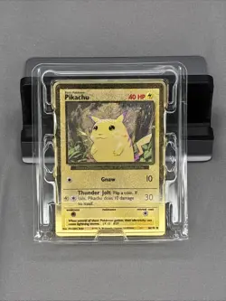 Pokemon Celebrations Pikachu #58/102 Gold Metal Card 25th Anniversary Encased - Image 1