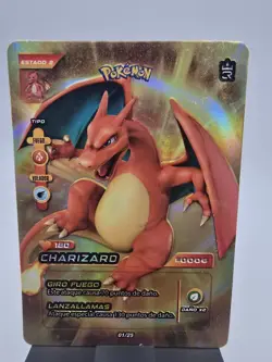 CHARIZARD FOIL POKEMON BLACK EDITION TCG 3R Card FAN ART PERU 2024 - Image 1