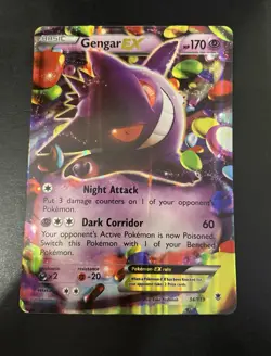 Pokemon Gengar EX Jumbo Oversized Card XY Phantom Forces 34/119 LP Condition - Image 1