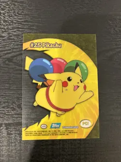 Pokemon Card: 2000 Topps #25 Pikachu PC1 Clear Card - Image 3