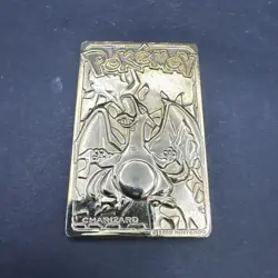 Charizard Pokemon 23K Gold Plated Card Vintage Nintendo 1999 Burger King Promo - Image 1