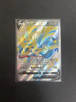 Pokemon TCG Crown Zenith Promo Zacian v Shiny Card SWSH292 - Image 1