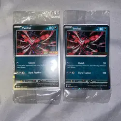 2x Pokemon TCG Yveltal 088/132 Mega Evolution Stamp Promo Cards - Image 1