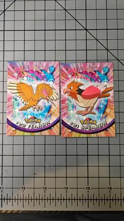 Pokemon 1999 Topps TV Pokemon Cards - #21 spearow & #22 fearow - Image 1
