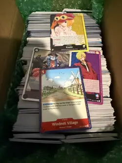 One Piece TCG Bulk Lot 1200 + Cards. C,UC,R, Event, Stage, Foil, Non-Foil. - Image 1