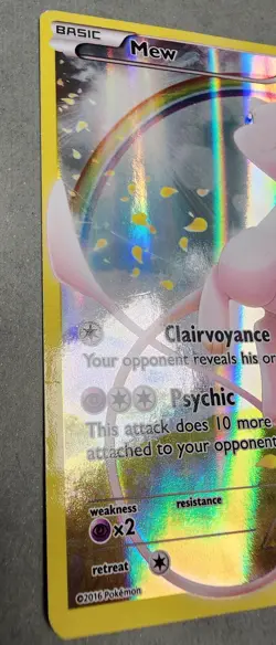 Pokemon TCG Mew XY110 Full Art Holo Black Star Promo Card 2016 - Image 2