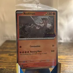 Sealed Reshiram 017/094 Phantasmal Flames Stamped Black Star Promo Card - Image 1