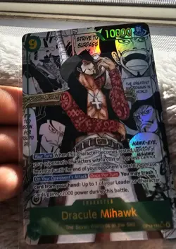 One Piece Card Game TCG Dracule Mihawk (Manga) - The Azure Sea's Seven (OP14) NM - Image 3