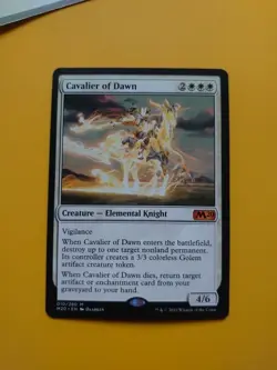 Cavalier of Dawn. Mythic knight Core Set 2020. M20. Magic the Gathering Card. - Image 1