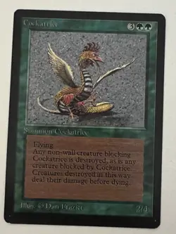 Magic the Gathering MTG Beta Cockatrice NM- (Beta Bob) - Image 1