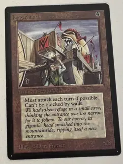 Magic the Gathering MTG Beta Juggernaut LP+ (Beta Bob) - Image 1