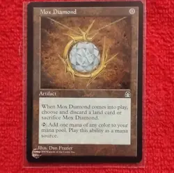 NM Magic: The Gathering Mox Diamond Artifact Stronghold Rare 1998 English - Image 1