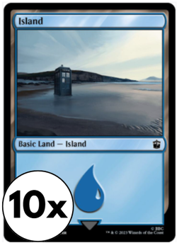 MTG - 10 x Island (198) - Universes Beyond: Dr Who - Basic Land - Image 1