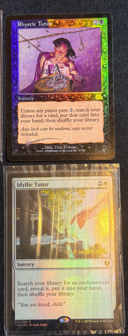 6 Magic the Gathering MTG Cruel Rhystic Diabolic Idyllic Tutor Lot Foil MP/LP - Image 2