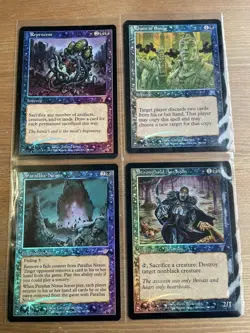 MTG rare foils Reprocess 7th, Chain of Smog, Parallax Nexus, Stronghold Assassin - Image 1