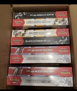 Pokemon Box Set Lot - Kyurem, Melmetal, Archaludon & Reshiram -32 Packs Total - Image 1