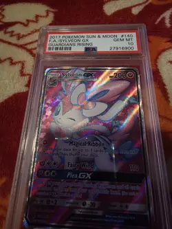 SYLVEON GX 140/145 FULL ART POKEMON SUN & MOON GUARDIANS Set RISING PSA 10 - Image 3
