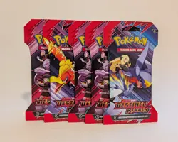 5x Pokemon TCG Scarlet & Violet Destined Rivals Sealed Booster Packs - Image 1