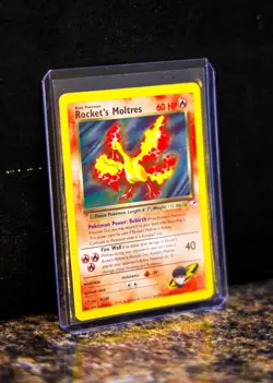 Rocket's Moltres 012/132 Gym Heroes Rare Holographic Pokemon Card - Image 1