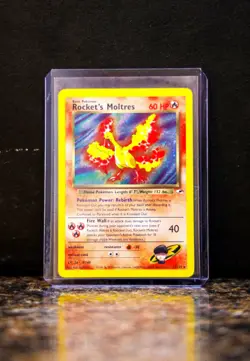 Rocket's Moltres 012/132 Gym Heroes Rare Holographic Pokemon Card - Image 3