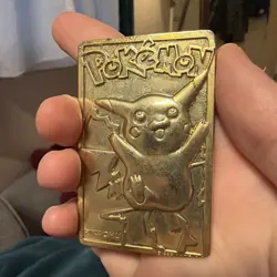 Pokemon #25 Pikachu 23k Gold Plated Trading Card 1999 Burger King - Image 1