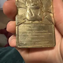 Pokemon #25 Pikachu 23k Gold Plated Trading Card 1999 Burger King - Image 3