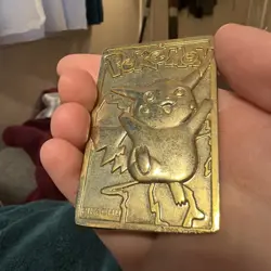 Pokemon #25 Pikachu 23k Gold Plated Trading Card 1999 Burger King - Image 4