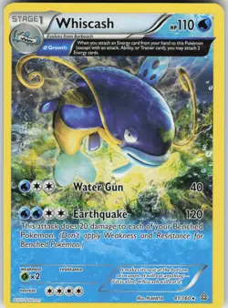 Pokemon Whiscash (Alpha) 41/160 XY - Primal Clash Rare NM - Image 1