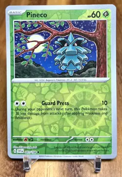 Pineco 001/198 SV1 Scarlet & Violet Base Reverse Holo Pokemon Card NM - Image 1