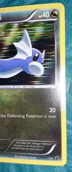 Dratini 1/20 Holo Rare Holo Pokemon NM Dragon Vault 2012 - Image 2