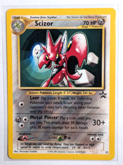 Pokemon TCG WOTC Scizor 33 Black Star Promo Pokemon NM - Image 1
