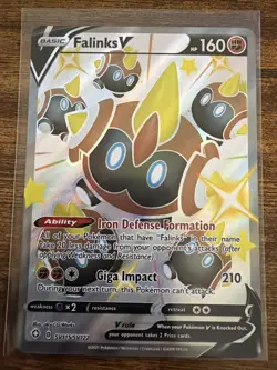 Falinks V - SV115/SV122 Shining Fates FULL ART SHINY Pokemon - NM - Image 1