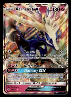 Pokemon Xerneas GX 90/131 Sun & Moon Forbidden Light Ultra Rare 2018 Near Mint - Image 1