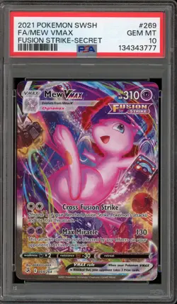 Pokemon Mew VMAX Fusion Strike Secret Rare Full Alt Art #269 PSA 10 Gem Mint - Image 1
