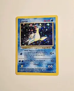Pokemon Lapras Fossil 10/62 Holo Rare DMG - Image 1