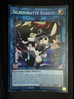 Yugioh Silhouhatte Rabbit MP25-EN090 2025 1st Edition Prismatic Secret Rare NM - Image 1