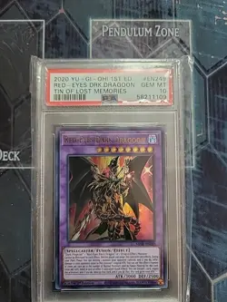 2020 Yugioh Tin of Lost Memories Red Eyes Dark Dragoon 1st Ed PSA 10 MP20-EN249 - Image 1
