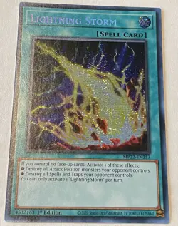 YUGIOH Lightning Storm MP22-EN253 Prismatic Secret Rare 1st Edition - Image 1