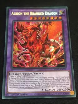 Yugioh MP22-EN076 Albion The Branded Dragon Prismatic Secret Rare 1st Edition - Image 1
