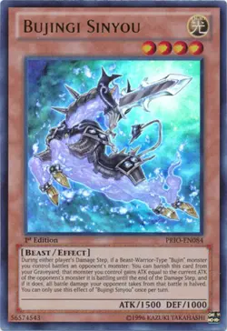 1 x Bujingi Sinyou - PRIO-EN084 - Ultra Rare - Unlimited Edition Near Mint, Engl - Image 1