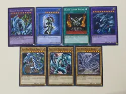 Yugioh Dragon Master Knight Blue Eyes Ultimate Black Luster Soldier Free Holo A - Image 1