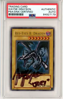 PSA Signed Wayne Grayson Yu-Gi-Oh! Red-Eyes B. Dragon SDJ-001 Starter Deck - Image 1