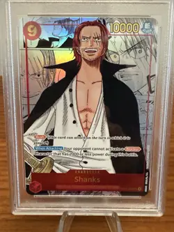 2022 ONE PIECE OP01-ROMANCE DAWN MANGA ALTERNATE ART #120 SHANKS PSA 10 - Image 2