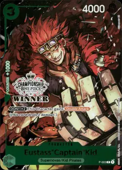 One Piece TCG • Eustass"Captain"Kid P-003 • Championship Winner-Promo • ENG/NM - Image 1