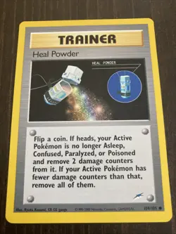 Heal Powder 104/105 Neo Destiny Rare Vintage Pokemon Card - Image 1