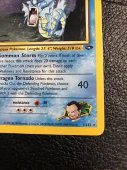B6 Giovanni's Gyarados 5/132 Gym Challenge Holo Pokemon Card - Image 4