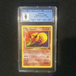 1999 Pokemon Jungle # 19 Flareon Non Holo Card, CGC 9 - Image 1