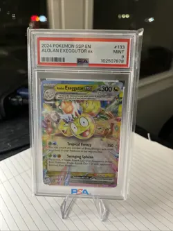 Pokemon TCG Alolan Exeggutor EX Card 133/191 Surging Sparks PSA 9 - Image 1