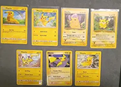Vintage Pokemon Card Lot Of 7 Cards - All Pikachu Cards Only - NM To HP - Image 1